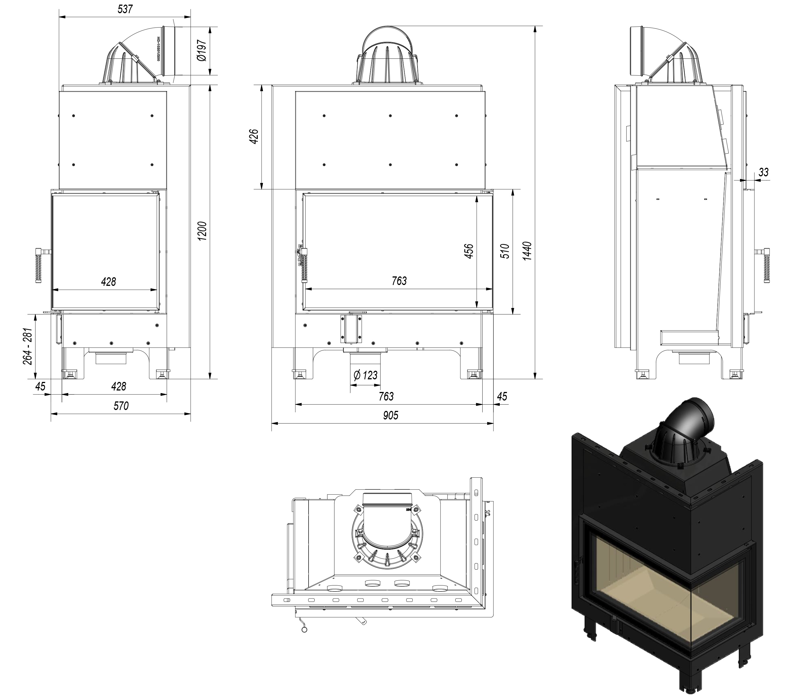 Rysunek techniczny MBO/P/BS/SG rysunek techniczny